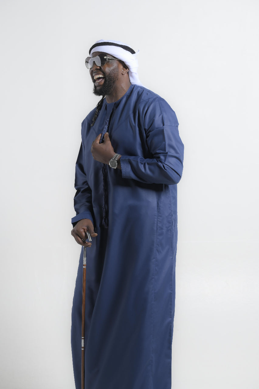 Bedouin Blue In The Heritage Cut Emirati Kandura — 24K | The World’s Most Wanted Kandura